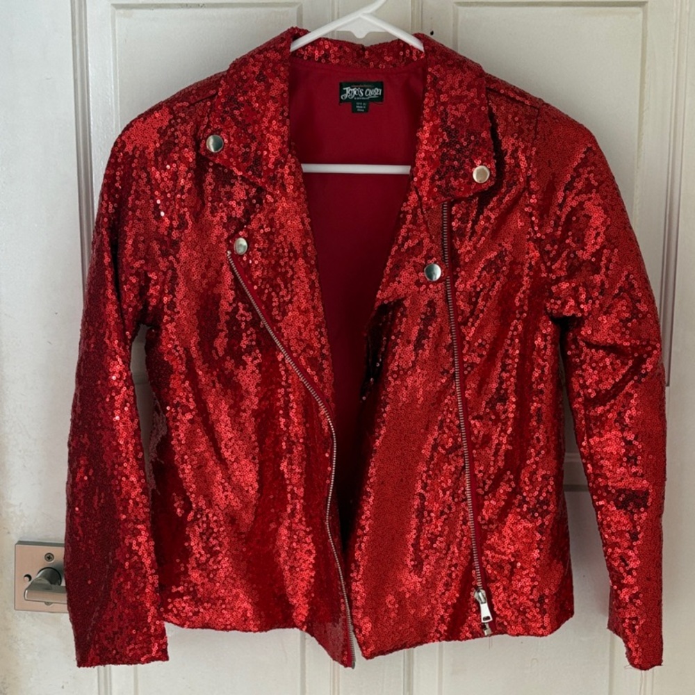 Nickelodeon JOJO’s Closet Sparkling Red Sequins Jacket (like new) kids 10/12